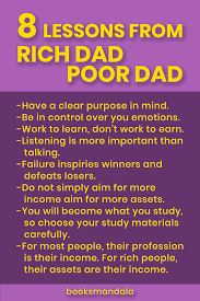 Robert kiyosaki's rich dad, poor dad series of financial books have massively changed the way many people think about money and investments. 8 Lessons From Rich Dad Poor Dad Rich Dad Poor Dad Rich Dad Rich Dad Poor Dad Quotes