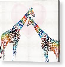 Turn your home, office, or studio into an art gallery, minus the snooty factor. Colorful Giraffe Art I Ve Got Your Back By Sharon Cummings Acrylic Print By Sharon Cummings