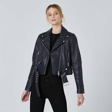 Leather Biker Jacket In Blue Womens Leather Biker Jacket Leather Jackets Women Leather Jacket