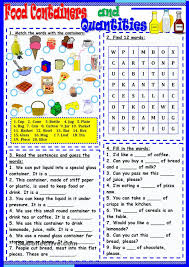 Food Containers And Quantities Food Containers English Teaching Materials Learn English