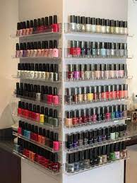 If you're looking to revamp your salon, we also offer salon furniture and equipment , to keep your space up to date, or if you're looking to update your skillset you can browse through our range of online training courses. Acrylic Nail Polish Rack Wall Mount Holds 45 Bottles Nail Polish Rack Nail Polish Storage Acrylic Nail Polish