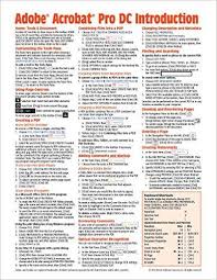 Adobe Acrobat Dc Introduction Quick Reference Guide Cheat Sheet Of Instructions Tips Shortcuts Laminated Card Bee Adobe Acrobat Cheat Sheets Acrobatics