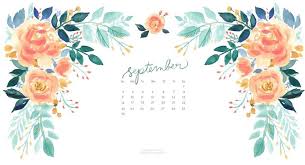 Floral September 2018 Calendar Wallpapers Calendar Wallpaper September Wallpaper Floral Wallpaper