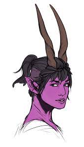 Digital Drawing Of A Purple Tiefling With Eland Horns An Undercut W Small Ponytail Concept Art Characters Fantasy Character Design Character Art 1024 x 683 jpeg 61 kb. purple tiefling with eland horns