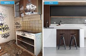 Colorado springs house with vulgar graffiti, rotting meat, broken windows, disastrous deck: Before And After Graffiti Kitchen Turned Into An Award Winning Space Home Design Lover