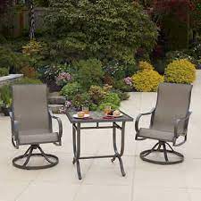 Montgomery 3 Piece Cafe Set Outdoor Furniture Sets Patio Chairs Outdoor Chairs