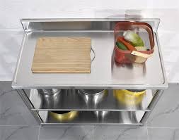 The sportsman series stainless steel table and shelf set are the perfect addition to your kitchen, garage, or extremely sturdy and not wobbly. Buy Heavy Duty Free Standing Stainless Steel Commercial Restaurant Kitchen Work Table Prep Utility Workbench With Double Storage Shelves Rack Indoor Outdoor 39 3in Online In Poland B0932r4scy