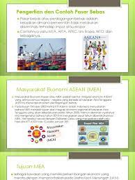 Latar belakang & tujuan mea, afta, apec, mee, wto. Iv Pasar Bebas