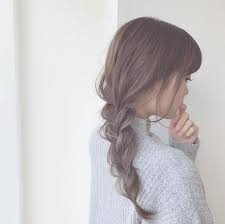 編み込みヘア 簡単ヘアアレンジ セミロング ポニーテールアレンジ direction 透明感セミロング hiroyuki kihara 523546 hair 簡単ヘアアレンジ セミロング セミロング ポニーテール ポニーテールアレンジ