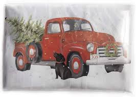 Festive and beautiful towels with lovely scenes from mary lake thompson. Amazon Com Mary Lake Thompson Holiday Truck Bagged Towel Red Home Kitchen