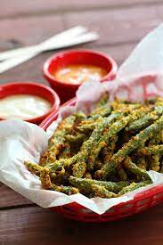 Green Bean Fries Low Carb Sides Beans Fry Recipe Fried Green Beans