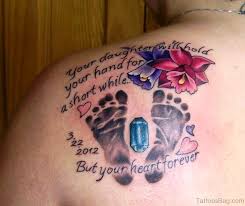 56 Cute Baby Footprint Tattoos On Shoulder