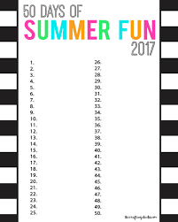 Summer Fun Chart 2017 The Crafting Chicks