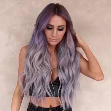 Fresean Lace Wigs Beautiful Long Wavy Wig Light Purple Wig Fresean