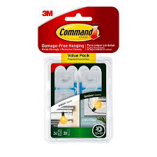 Walmart Grocery Command Outdoor Light Clips 24 Hooks 28 Strips Per Pack