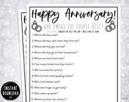Country living editors select each product featured. Anniversary Trivia Etsy
