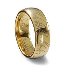 Wedding Ring The Elvish Engraving Says One Ring To Show Our Love One Ring To Bind Us One Ring To Seal Our Love And Fore One Ring Gold Rings Silver Tungsten