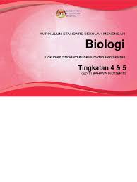 Dskp Kssm Biology Form 4 And 5 Versi English Pdf