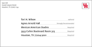 You must address the package correctly if you expect it to be delivered. Address Formatting University Of Houston