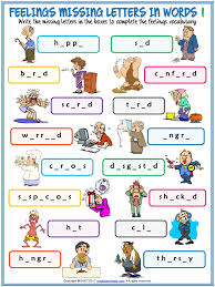 21.06.2007 · when you put feelings into words, you're activating thisprefrontal region and seeing a reduced response in the amygdala, he said. Feelings Emotions Vocabulary Esl Missing Letters In Words Worksheets For Kids Pdf