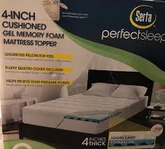 Serta 4 Pillow Top And Memory Foam Mattress Topper With Quilted Cover Cal King Walmart Com Walmart Com