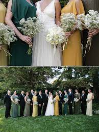 Tasteful Green And Gold Wedding Green Bay Packers Magnolia Rouge Simple Wedding Gowns Picnic Wedding Wedding Maids