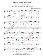 Maybe you would like to learn more about one of these? All Around The Kitchen Traditional Lyrics Music Notes Inc Music You Can Read Kodaly Orff Solfeggio Solfege Elementary Music Literacy Curriculum Kindergarten Songs