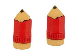 Paket Buntstift Ohrstecker Miniblings Stecker Ohrringe Zeichnen Malen Bleistift Rot Miniblings De