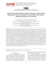 Terjemahan frasa people skills dari bahasa inggris ke bahasa indonesia dan contoh penggunaan people skills dalam kalimat dengan terjemahannya bahasa perancis bahasa belanda bahasa kroasia bahasa italia bahasa swedia bahasa jerman bahasa ceko bahasa spanyol bahasa. Pdf Improving Speaking Skills Through Cooperative Learning Model Talking Stick Type On Students Of Class Xi Ips 2 Sma Negeri 7 Singkawang School Year 2015 2016