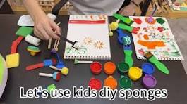 Painting Sponge Brushes Children Kids Cute Art DIY Graffiti Sponge Stamp  Seal Children Home Education School Tools for Kids
