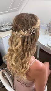 coiffure de mariee a moitie hochzeitsfrisuren lange haare brautfrisur frisur hochzeit
