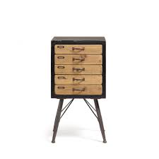 «on voit un chiffonnier qui vient, hochant la tête, buttant, et se cognant aux murs comme un poète». Meuble De Rangement Vintage Bois Et Metal 5 Tiroirs Refe Drawer Fr
