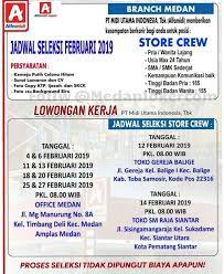 Kualifikasi lowongan kerja medan di perusahaan industri plastik kim mabar medan. Info Lowongan Kerja Medan Terbaru Di Alfamidi Medan Medanloker Com Lowongan Kerja Medan