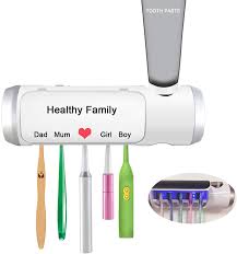 If you store your toothbrush in a ziploc bag or a plastic toothbrush holder, and the wet toothbrush leaves yuk on the plastic, you need this diy terry cloth travel wrap! Amazon Com Aquatrend Diy Toothbrush Rack Holder 5 Slots Bathroom Space Saving Family Kids Oral Cleaning With Writable 3 Pcs Paint Stickers Kitchen Dining