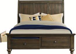 The set is crafted from acacia veneers, engineered board, and hardwood solids with an attractive medium brown finish. Beds Shop King Queen Full And Twin Size Beds Unclaimed Freight Furniture