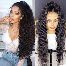 Shop the top 25 most popular 1 at the best prices! Natural Long Curly Wavy Wigs For Black Women Water Wave Lace Front Wigs Baby Hair Synthetic Wig Heat Resistant Fiber 180 High Density Lacefront Wig Full Lace Wigs On Sale From Sweetheart521