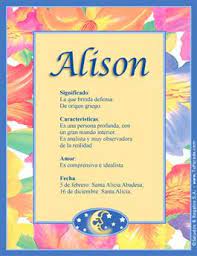 Alison Significado De Alison