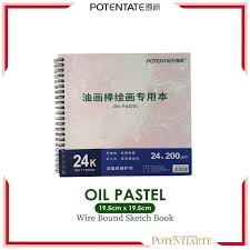 Oil pastels or oil crayons are a drawing and painting medium but they are a bit different from regular wax crayons or pastels. Buku Sketsa Potentate 19 5x19 5cm Oil Pastel Wire Bound Sketchbook Shopee Indonesia