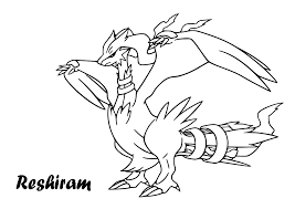 Select from 35870 printable crafts of cartoons, nature, animals, bible and many more. Reshiram Pokemon Coloring Pages Coloring Home