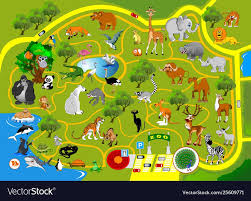 Zoo Map Vector Image On Vectorstock Zoo Map Map Vector Zoo
