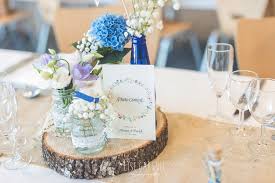 Centre De Table Rondins Bois Vintage Gypsophile Bleu Champetre Hortensia Marion Franck 13 08 16 Par Lise Garguil Phot Deco Mariage Mariage Champetre Mariage