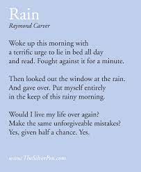 Rain poem of the week is broken down into daily poetry activities to help build reading fluency, phonemic . Rainy Day Poems
