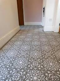 Hand painted concrete floor tiled floor pinterest painted via pinterest.com. Tiles Vinyl Flooring Nope Frenchic Furniture Paint Facebook