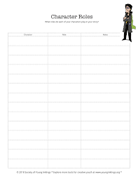 Learn How To Create Unique Characters Mini Lessons Free Printable Worksheets Printable Worksheets