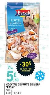 Offre Cocktail De Fruits De Mer Escal 30 De Reduction Immediate Chez E Leclerc