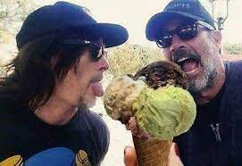 She doesn't hear well and asks him to repeat what he says. Love To Be That Ice Cream Norman Reedus Jeffery Dean Morgan Jeffrey Dean Morgan