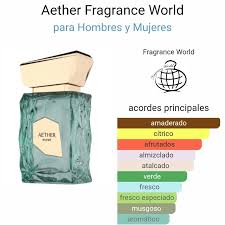 Aether Extrait de @fragranceworldofficial Las Notas de Salida son manzana  verde, bergamota y mandarina; las Notas de Coraz&oacute;n son cedro, petit grain,  violeta y cachemira; las Notas de Fondo son almizcle, musgo