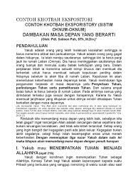 Kumpulan khotbah ekspositori setia sampai akhir. Contoh Khotbah Ekspositori