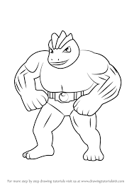 Learn How To Draw Machoke From Pokemon Go Pokemon Go Step By Step Drawing Tutorials Pokemon Drawings Pokemon Drawings