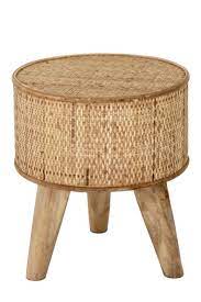 Tutorial mini stool revamp with decoart chalky finish paint. Small Rattan Stool Table 35x31